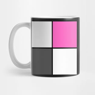 PINK GRAY BLOCK BLACK LINE RETRO GEOMETRIC SEAMLESS PATTERN FOR SUMMER Mug